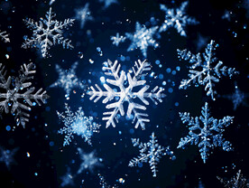 蓝底雪花元素背景