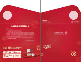 周年感恩答谢卡