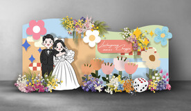 卡通婚礼迎宾区