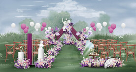 紫色户外仪式区