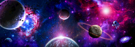 梦幻外太空星球宇宙银河星空背景