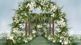 白色户外仪式区