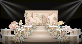 香槟色婚礼舞台