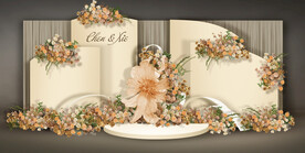 香槟色婚礼迎宾区