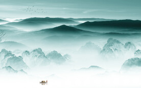 客厅 大气意境山水 TIF分层