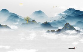 素雅 大气意境山水 TIF分层