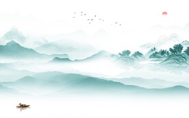 新传 中式客厅山水 TIF分层