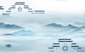 新款 中式客厅山水 TIF分层