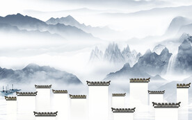 徽派 大气山水新图 TIF分层