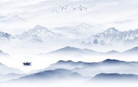 新传 高档山水墙画 TIf分层