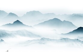 高雅 高档山水墙画 TIf分层