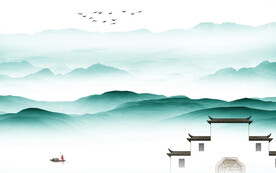 简约 简意中式山水 TIF分层