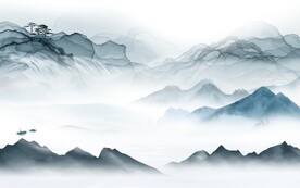 现代 中式简约山水 TiF分层