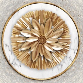 3D抽象荷花花卉玄关装饰画