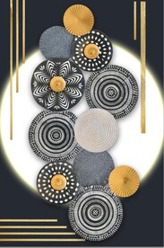 3D抽象几何形状玄关装饰画