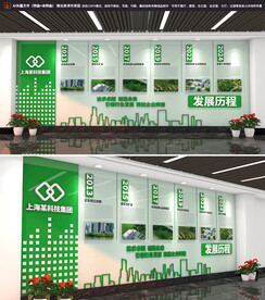 绿色企业发展历程文化墙