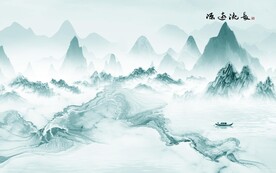 最新 人气中式山水 TIF分层