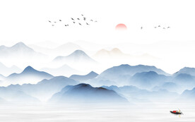 新品 高档意境山水 TiF分层