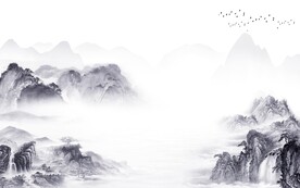 高清 高档意境山水 TiF分层