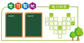 学校教室学习园地文化墙设计稿