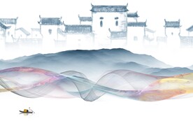 线条 简意中式山水 TIF分层