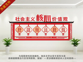 社会主义核心价值观文化墙