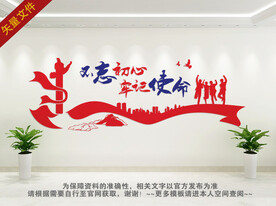 不忘初心文化墙