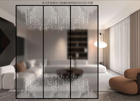 高清分层透明底推拉门打印图