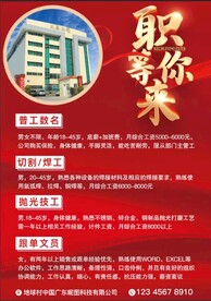 红色招聘宣传单海报