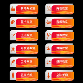 学校培训班科室牌