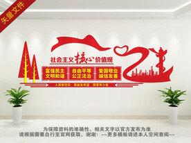 社会主义核心价值观文化墙