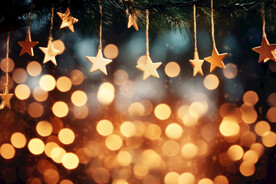 金色光斑星星背景