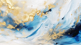 蓝色渐变金色大理石背景