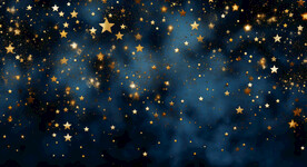 蓝底金色星星背景