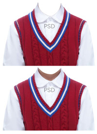 小女孩证件照衣服素材psd