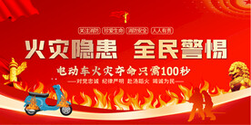 电动车火灾消防安全宣传展板