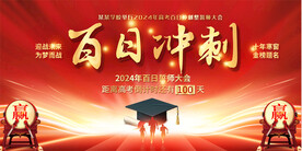 高考百日冲刺展板