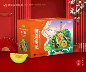甜瓜礼盒 博洋蜜瓜包装