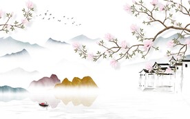 高清 意境中式山水 TiF分层