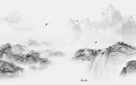 现代 灰色山水新图 TIF分层