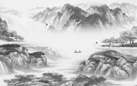 人气 灰色山水新图 TIF分层