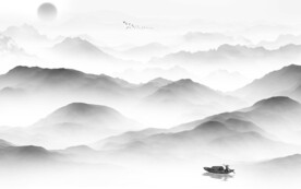 大气 灰色人气山水 TiF分层