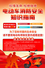 电动车消防安全宣传海报