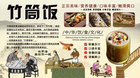 竹筒饭背景墙