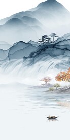 爆款 高档山水玄关 TIF分层