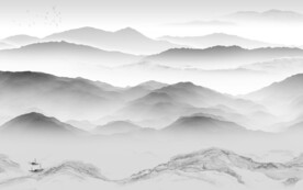 新传 灰色中式山水 TIF分层