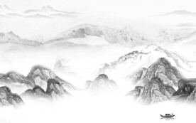 高档 灰色新山水图 TIF分层