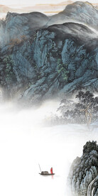 高档 高雅山水玄关 TIF分层