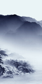 别墅 山水玄关框画 TIF分层