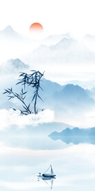 高端 山水玄关框画 TIF分层